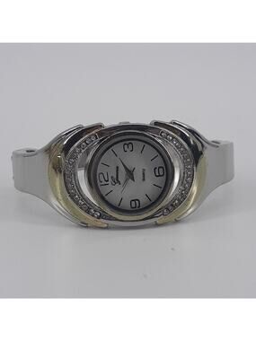 Geneva Womens Watch Wristwatch Rhinestone Round Faux Mother